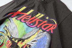 Hellstar T Shirt Pure Cotton Angel Print High-quality pure cotton high-street clothing