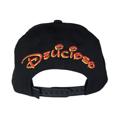Trendy flat brimmed snapback hatstreasure finger notch visor