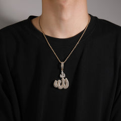 Jewelry Arabic Symbol Pendant Hip Hop Necklace Copper with Zircon Egypt Pieces Jesus Pieces Royalty
