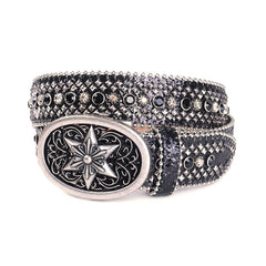 Hip-hop punk rhinestone belt y2kretro snake pattern plate buckle inlaid with diamonds