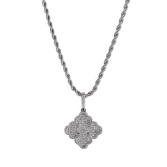 Jewelry Luxury Full Diamond Clover Pendant Female ins Wind 5A Zircon Necklace snowflake St. Valentine's Spectrum
