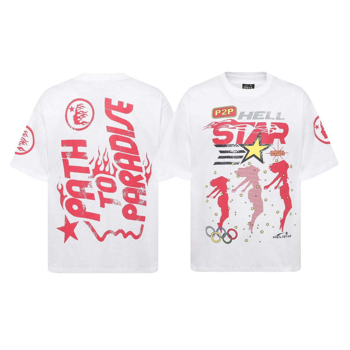 Hellstar  T-Shirt summer top short-sleeved T-shirt High-quality pure cotton high-street clothing