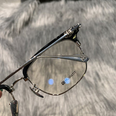 CHH Chrome Hearts Glasses Ultra-light pure titanium silver half-frame myopia glasses frame