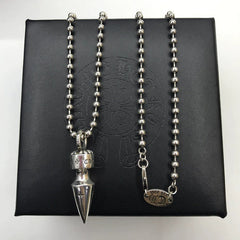CHH Chrome heart Cross Necklace Vintage Diamond Cross Bullet Necklace Men's and Women's Hair