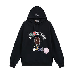Bathing Ape Bape Hoodie Shark Head Sweater Colored Letter Print Fall/Winter Hooded Jacket