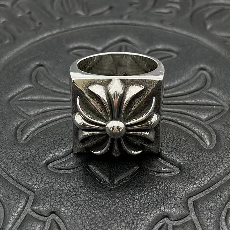 CHH Chrome heart Cross Ring Overbearing Men's Ring