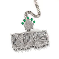 Jewelry KING Letter Pendant Necklace ins Hip Hop Night light Royalty