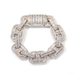 Bracelet Zircon Pig Nose Cuban Chain Bracelet INS Hip Hop Royalty