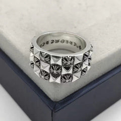 CHH Chrome heart Cross Ring Vintage Thai Silver