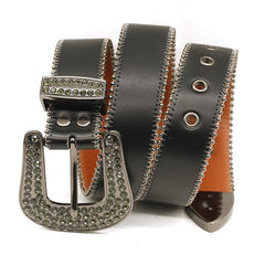 Hip-hop punk rhinestone belt dark style
