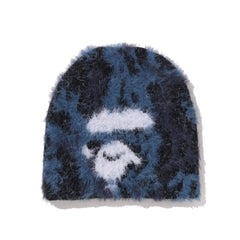 Bathing ape autumn and winter new plush knitted pullover hat tie-dye camouflage