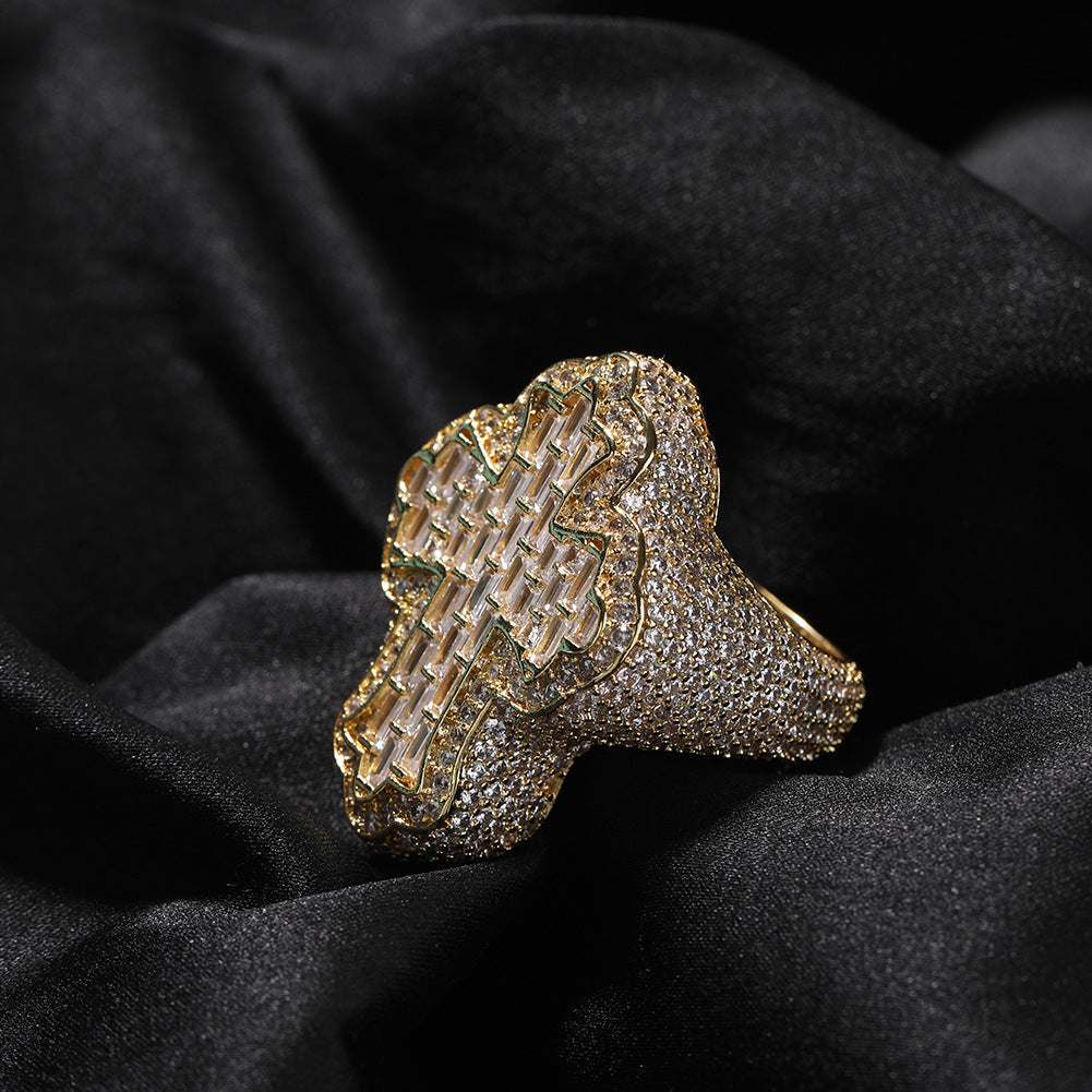 Rings Hip Hop Vintage Ring Micro Zircon Spectrum