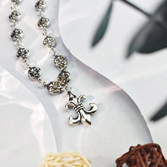 CHH Chrome heart Cross Necklace Anchor Scout Flower Men's and Women's Vintage Cross Chain