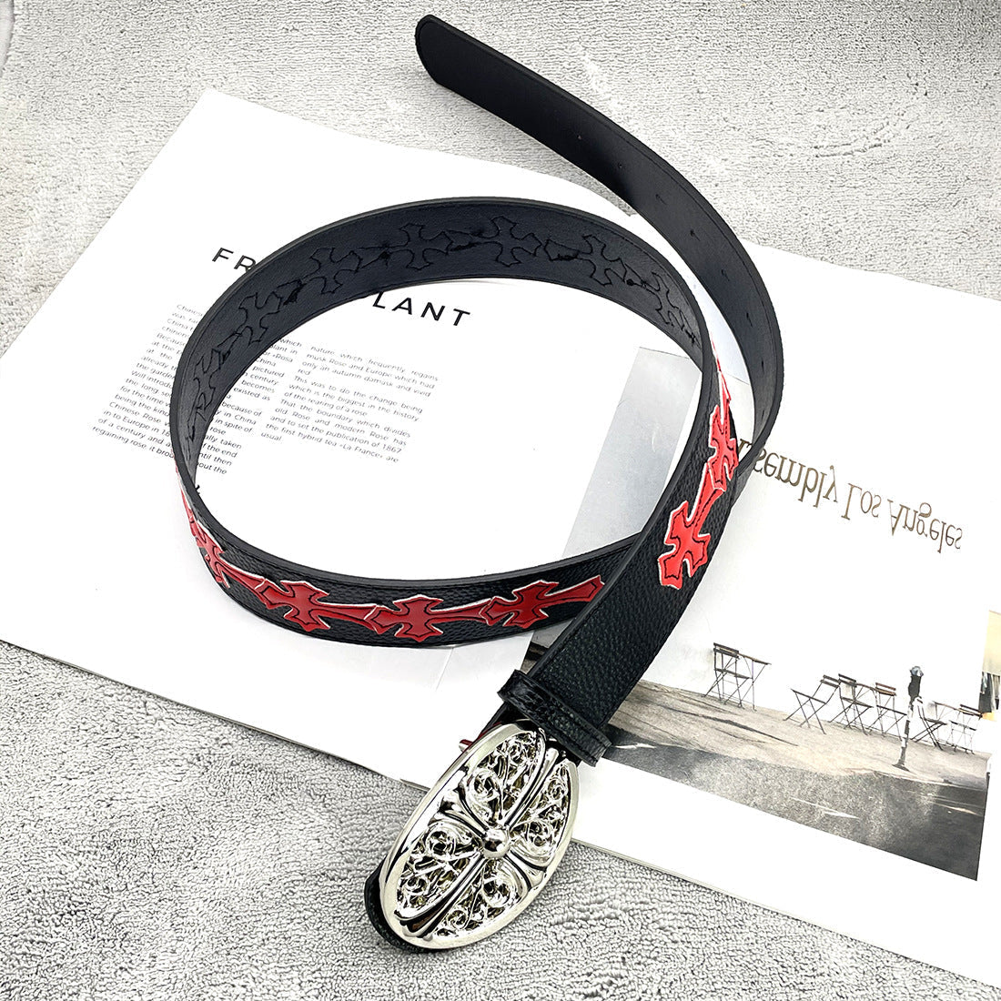 CHH Chrome Hearts belt with jeans y2k