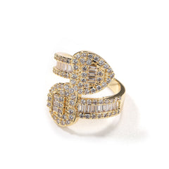 Rings Niche Copper Diamond Love Ring Spectrum
