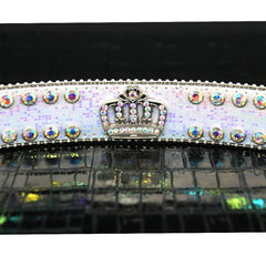 Hip-hop punk rhinestone belt diamond crown belt