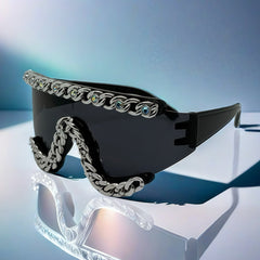 Trendy punk glasses y2k chain