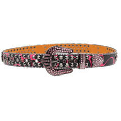 Hip-hop punk rhinestone belt dark punk style crown accessories