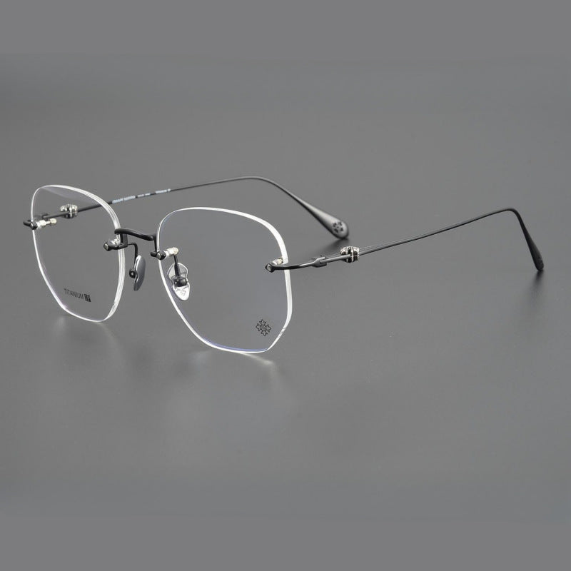 CHH Chrome Hearts Glasses Ultra-light pure titanium high-end rimless glasses frame