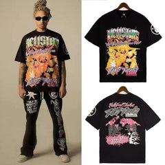 Hellstar T Shirt Angel Pure Cotton High-quality pure cotton high-street clothing