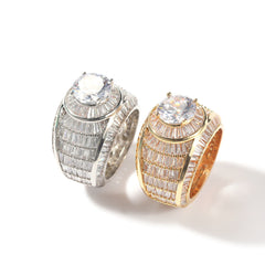 Rings Hip Hop Index Finger Ring Copper Zircon Ring ins Spectrum