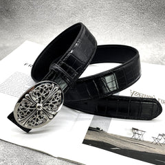 CHH Chrome Hearts Belt CH Crocodile Cross