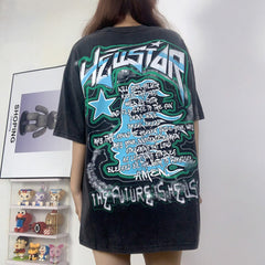 Hellstar  T Shirt Casual Loose High-quality pure cotton high-street clothing
