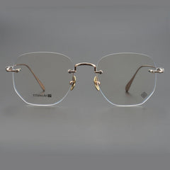 CHH Chrome Hearts Glasses Ultra-light pure titanium high-end rimless glasses frame