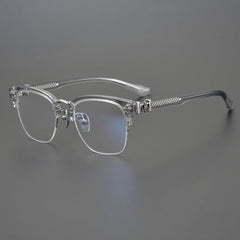 CHH Chrome Hearts Glasses Light Luxury Square Thick Frame Half Frame Myopia Glasses Frame