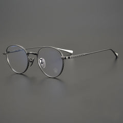 CHH Chrome Hearts Glasses Collection Versatile Vintage Round Engraved Pure Titanium Myopia Glasses Frame