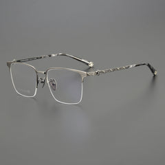 CHH Chrome Hearts Glasses fashion pure titanium dragon pattern carved half frame glasses