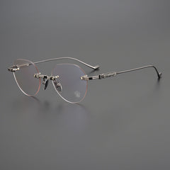 CHH Chrome Hearts Glasses Frameless Pure Titanium Glasses Frame Personalized Business