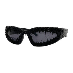 Trendy punk glasses dark style