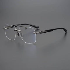 CHH Chrome Hearts Glasses Versatile Vintage Perforated Frameless Toad Mirror Myopia Glasses Frame