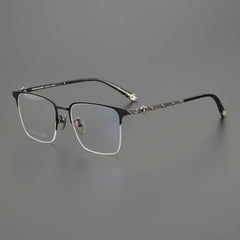 CHH Chrome Hearts Glasses fashion pure titanium dragon pattern carved half frame glasses