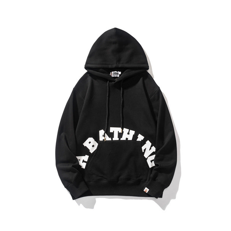 Bathing Ape Bape Hoodie Man Alphabet Print Solid Color Shark