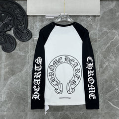 CHH  Heart Long Sleeve Shirt Unisex Fashion Loose Long Sleeve Shirt