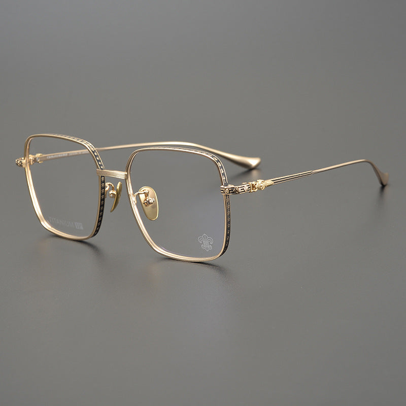 CHH Chrome Hearts Glasses Versatile Ultra Light Pure Titanium Myopia Glasses Frame