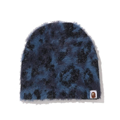 Bathing ape autumn and winter new plush knitted pullover hat tie-dye camouflage