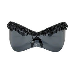 Trendy punk glasses: futuristic y2k integrated goggles - unique, niche design party sunglasses for men and women - bold and edgy eyewear