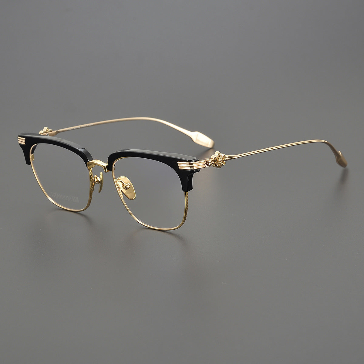 CHH Chrome Hearts Glasses Japanese fashion ultra-light pure titanium half-frame glasses frame