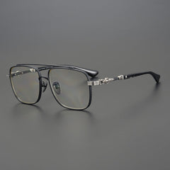 CHH Chrome Hearts Glasses Japanese large frame pure titanium engraved pattern myopia glasses frame
