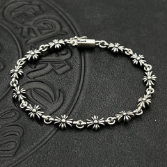 CHH Chrome heart Cross Bracelet Men's and Women's Sterling Silver Vintage