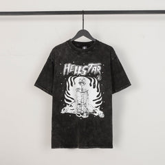 Hellstar T-Shirt Street Summer Top Short Sleeve High-quality pure cotton high-street clothing