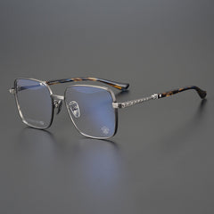 CHH Chrome Hearts Glasses Vintage Versatile Engraved Pure Titanium Square Glasses Frame