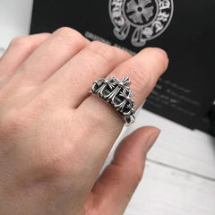 CHH Chrome heart Cross Ring Crown Ring