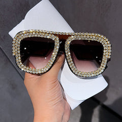 Trendy punk glasses square