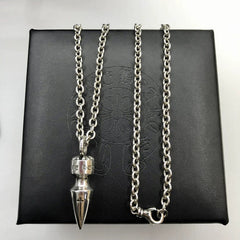 CHH Chrome heart Cross Necklace Vintage Diamond Cross Bullet Necklace Men's and Women's Hair