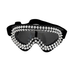 Trendy punk glasses gothic style studded spikes