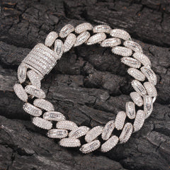 Bracelet Zircon Cuban Chain Bracelet Trendy Vintage Spectrum Jesus Pieces